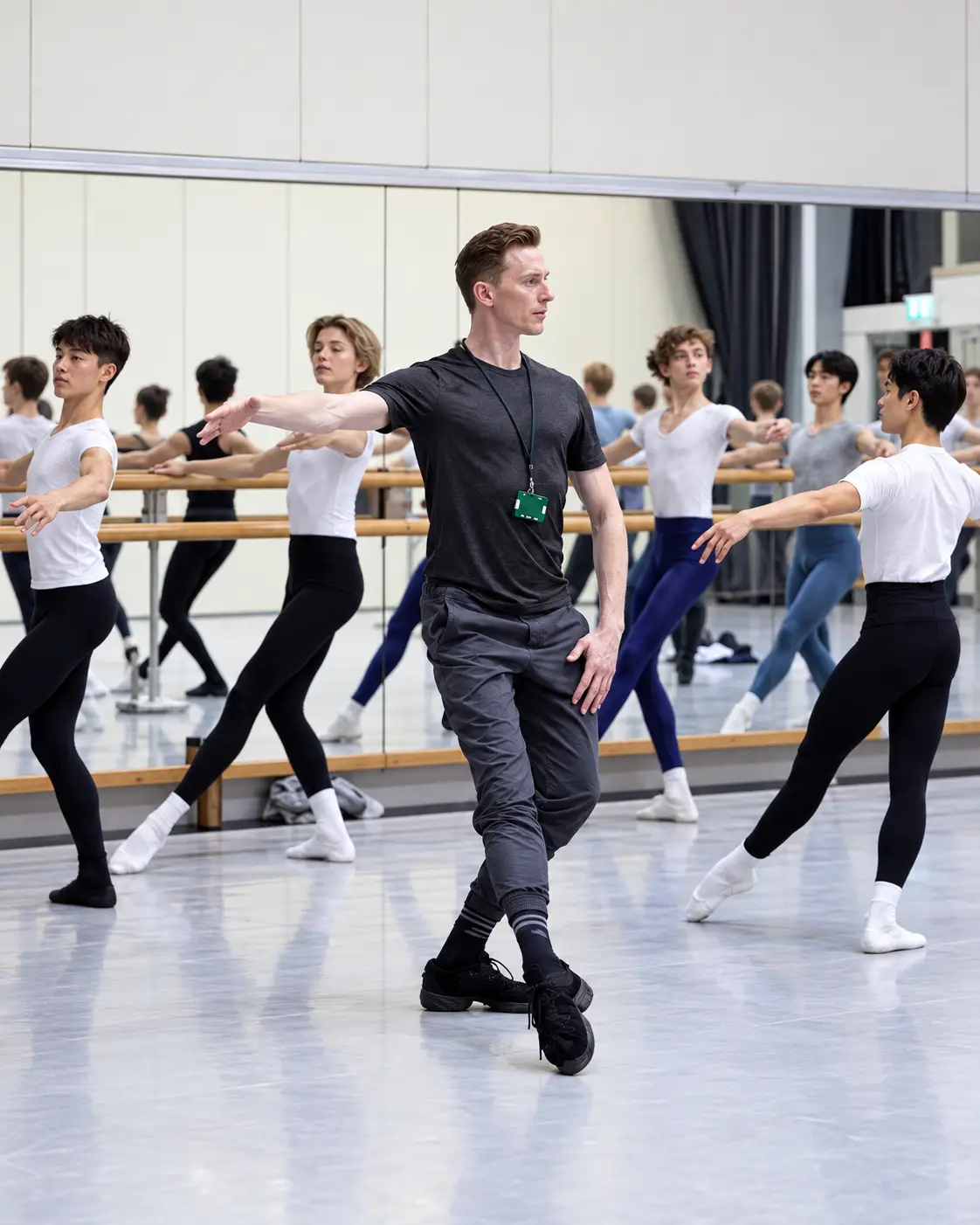 Dance creative director observing a choreographic rehearsal